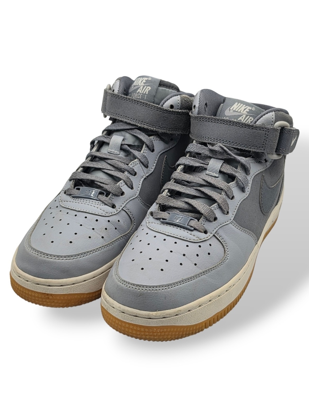 Nike Air Force 1 Mid Sneakers in Grey, 5.5Y